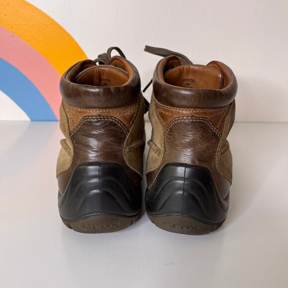 Geox Amphibiox Waterproof Boots EU 44 / 11 Brown Lace Up Leather Mens Ankle - Picture 3 of 9